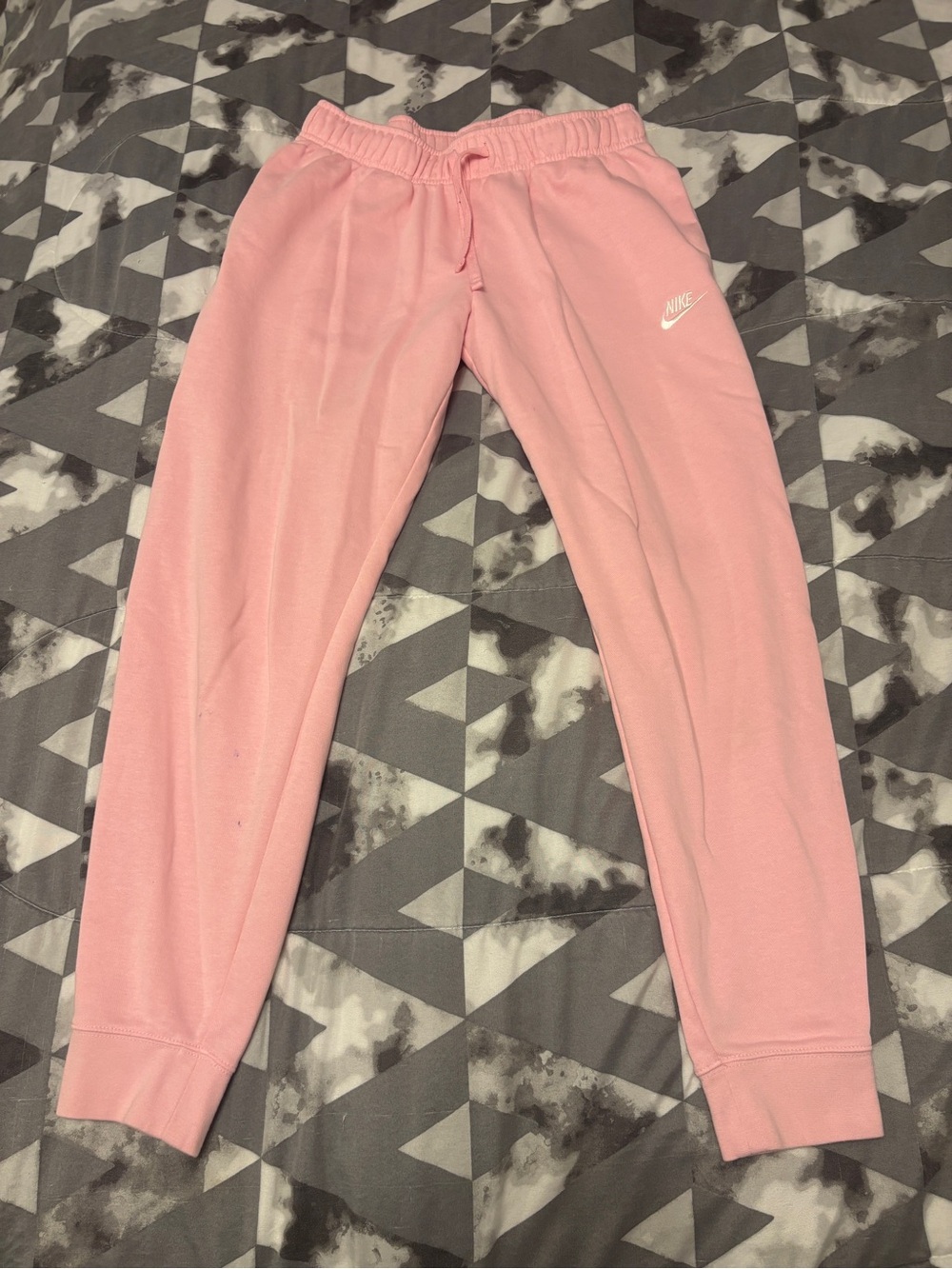 Nike Kids Pink Joggers with White Logo